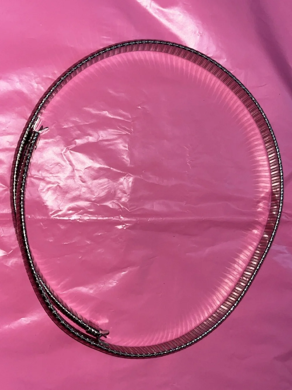 Vintage Women’s Metallic Coil Waist Belt - Silver